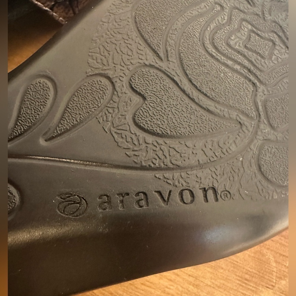 Aravon Sandals Womens Size 11 B Style WSP02GC Brown Black Snake Skin New Balance - Picture 12 of 13